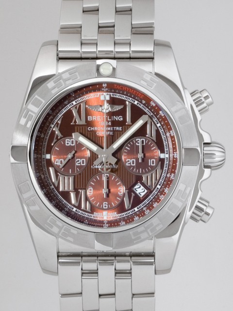ブライトリング BREITLING クロノマット 44 AB011011/Q566 A012Q66PA　サテン仕上げベゼル ブロンズローマ