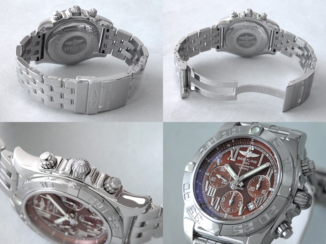 ブライトリング BREITLING クロノマット 44 AB011011/Q566 A012Q66PA　サテン仕上げベゼル ブロンズローマ