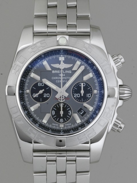 ブライトリング BREITLING クロノマット 44 AB011011/F546 A012F46PA　サテン仕上げベゼル ブラックアイ・グレー