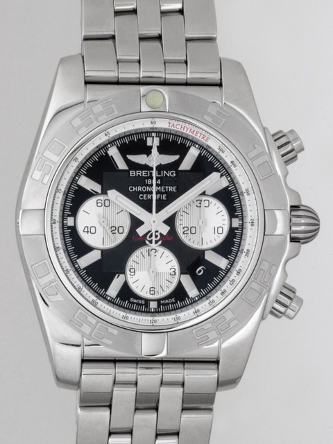 ブライトリング BREITLING クロノマット 44 AB011011/B967 A012B67PA　サテン仕上げベゼル ブラック/シルバー
