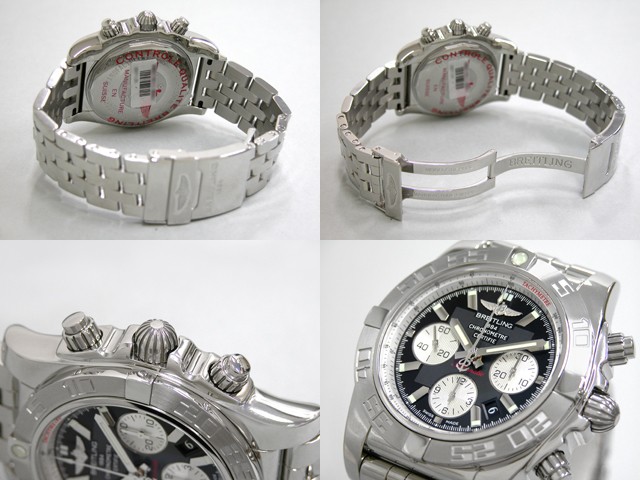 ブライトリング BREITLING クロノマット 44 AB011011/B967 A012B67PA　サテン仕上げベゼル ブラック/シルバー