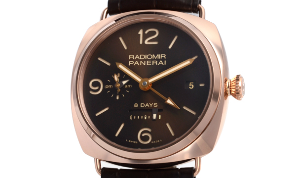 パネライ ラジオミール ８デイズＧＭＴ オロロッソ 世界５００本限定 PAM00395