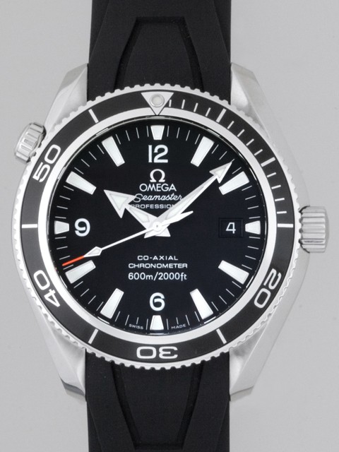 オメガ シーマスター 2901.50.91 プラネットオーシャン 42mm ブラックベゼル ラバーベルト ブラック