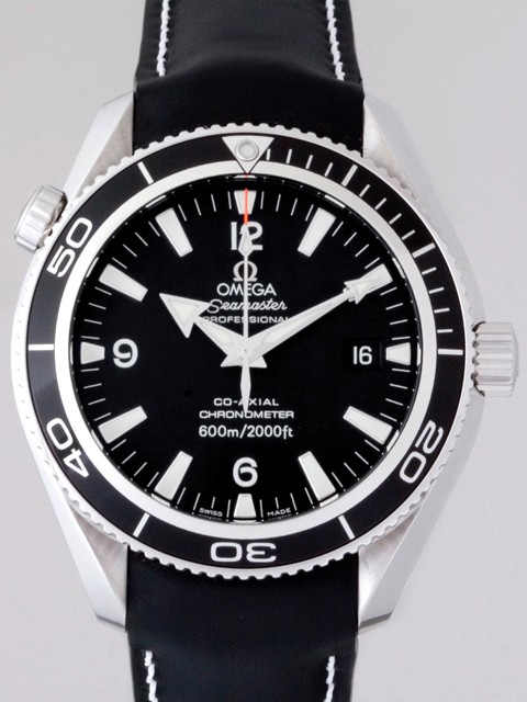 オメガ シーマスター 2901.50.81 プラネットオーシャン 42mm ブラックベゼル ラバーベルト ブラック