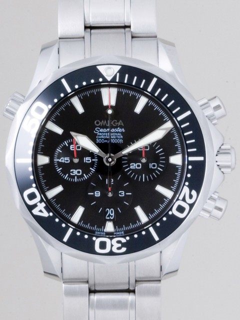 オメガ OMEGA シーマスター 2594.52 300ｍ クロノグラフ ブラック