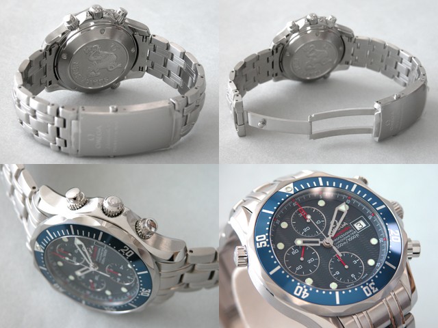オメガスーパーコピー OMEGA シーマスター 2225.80 クロノグラフ ブルー 自動巻