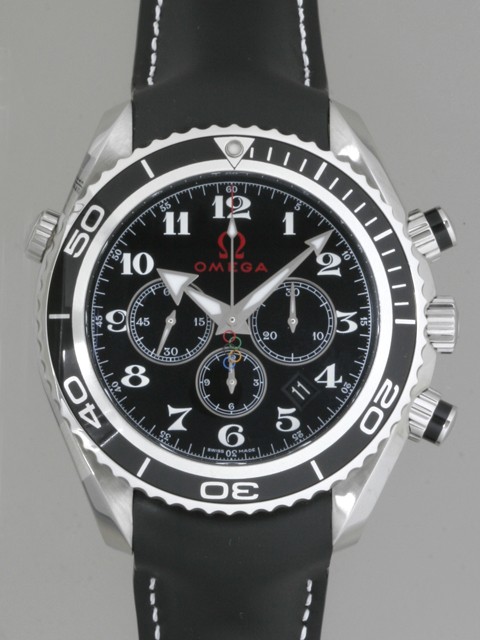 オメガ OMEGA シーマスター 222.32.46.50.01.001 プラネットオーシャン クロノ コーアクシャル オリンピックコレクション ブラック