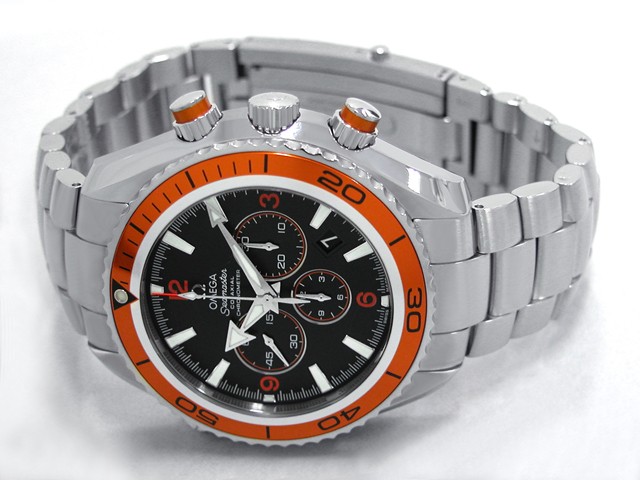 オメガ OMEGA シーマスター 2218.50 プラネットオーシャン クロノ 45mm オレンジベゼル ブラック