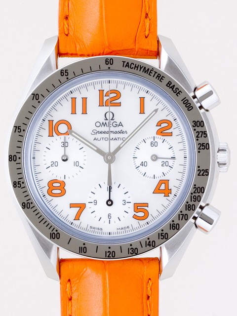 オメガ スピードマスター 3834.78.38 オレンジ皮 ホワイトシェルオレンジアラビア