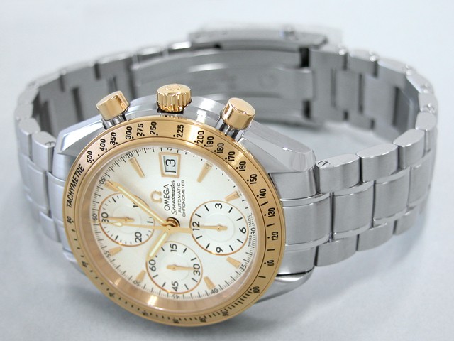 オメガ スピードマスター 323.21.40.40.02.001 シルバー YG/SS 自動巻