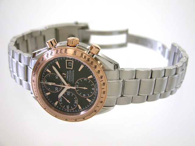 オメガ スピードマスター 323.21.40.40.01.001 ブラック PG/SS メンズ