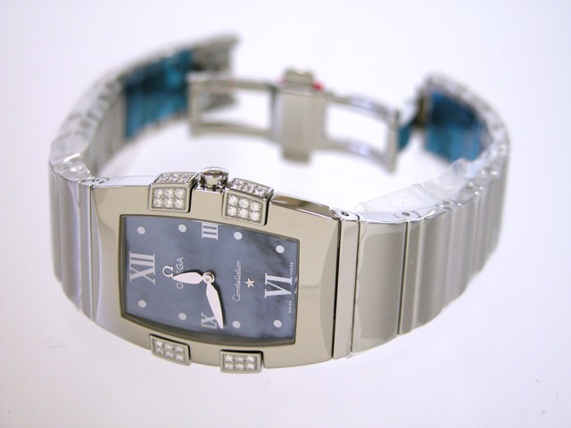 オメガ OMEGA コンステレーション 1586.72 クアドレラ ダイヤモンド ブルーシェル