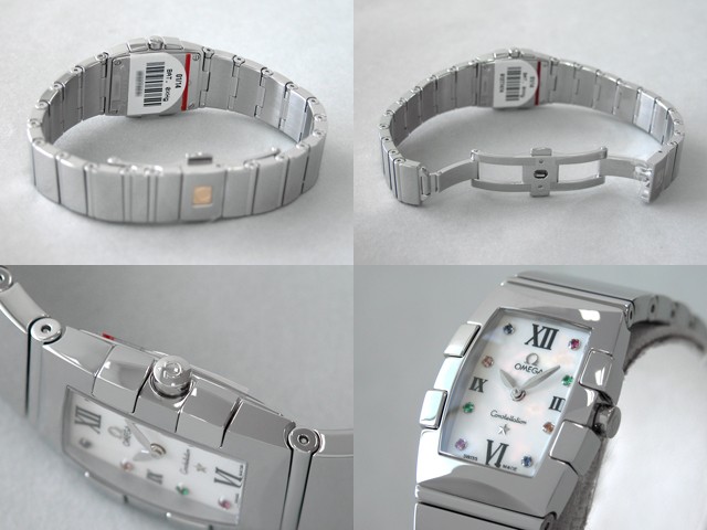 オメガ OMEGA コンステレーション 1584.79 クアドレラ ミニ ホワイトシェル レディース