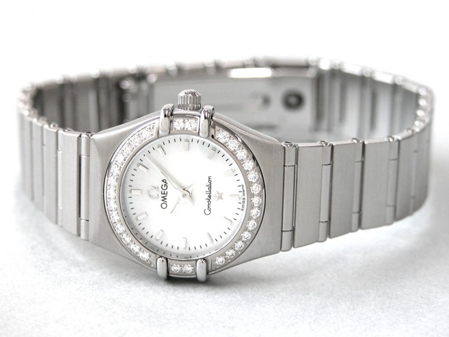 オメガ OMEGA コンステレーション 1466.71 ダイヤベゼル ホワイトシェル レディース