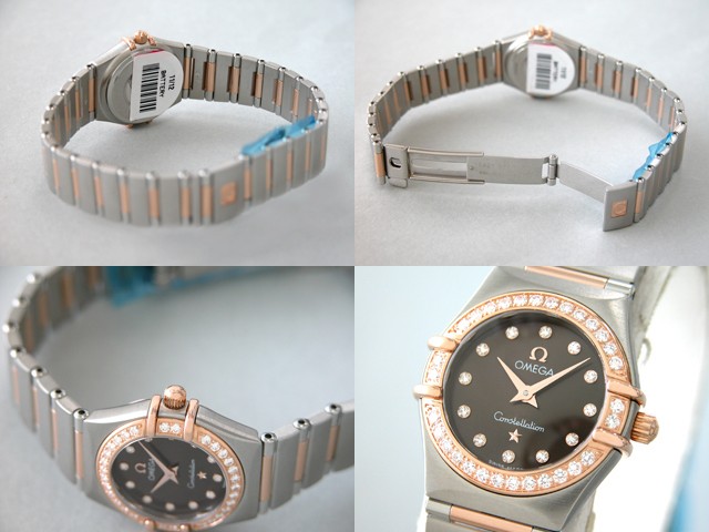 オメガ OMEGA コンステレーション ミニ 1360.60 ダイヤベゼル 12Pダイヤ ブラウン