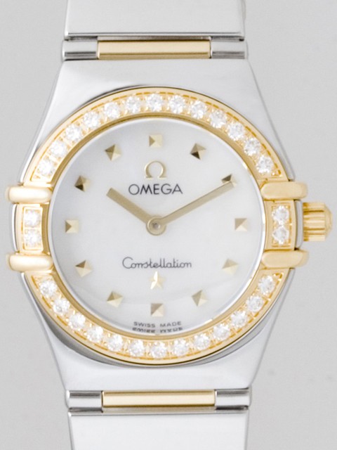 オメガ OMEGA コンステレーション ミニ マイチョイス 1365.71 ダイヤベゼル ホワイトシェル