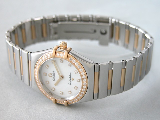 オメガ OMEGA コンステレーション ミニ マイチョイス 1365.71 ダイヤベゼル ホワイトシェル