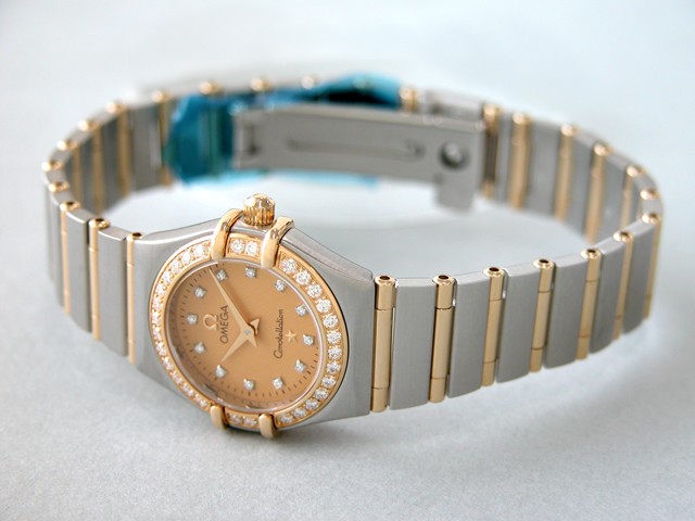 オメガ OMEGA コンステレーション ミニ 1267.15 ベゼルダイヤ 12Pダイヤ シャンパンゴール