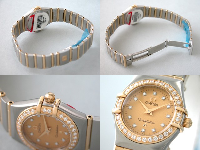 オメガ OMEGA コンステレーション ミニ 1267.15 ベゼルダイヤ 12Pダイヤ シャンパンゴール