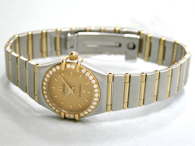 オメガ OMEGA コンステレーション 1267.10 ベゼルダイヤ YG/SS シャンパンゴール