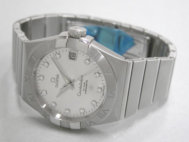 オメガ OMEGA コンステレーション コーアクシャル クロノメーター 123.10.38.21.52.001 SS 11Pダイヤ シルバー