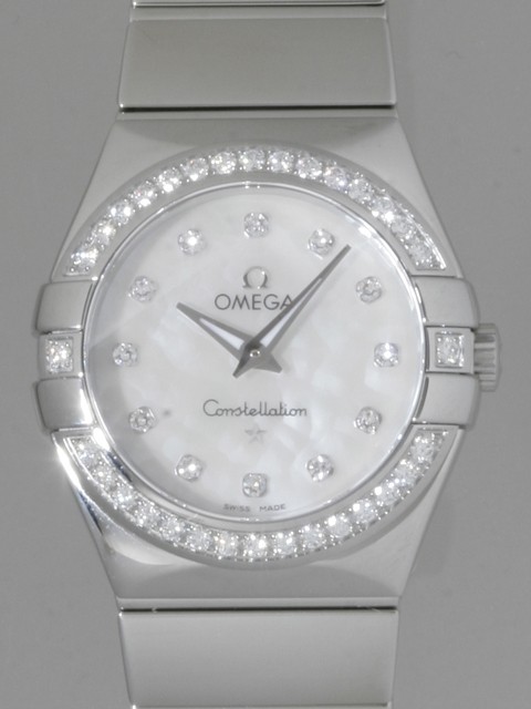 オメガ OMEGA コンステレーション ポリッシュ 123.15.27.60.55.003 SS 12Pダイヤ ベゼルダイヤ クォーツ ホワイトシェル
