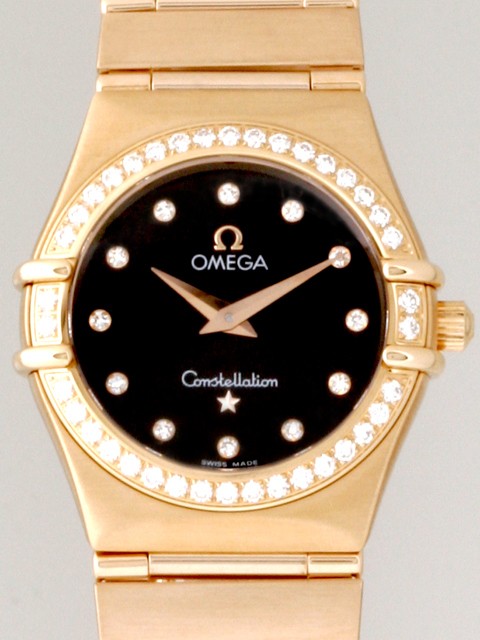 オメガ OMEGA コンステレーション95 1158.60 RG 12Pダイヤ ダイヤベゼル ブラウン