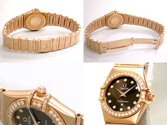 オメガ OMEGA コンステレーション95 1160.60 RG 12Pダイヤ ダイヤベゼル ブラウン