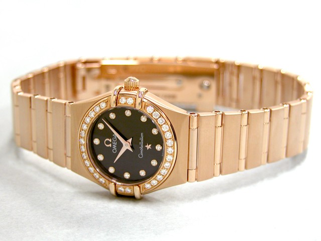 オメガ OMEGA コンステレーション95 1160.60 RG 12Pダイヤ ダイヤベゼル ブラウン
