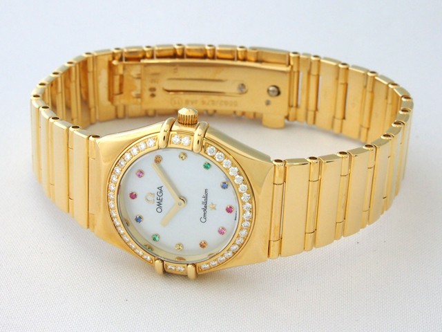 オメガ OMEGA コンステレーション アイリス マイチョイス 1154.79 YG ダイヤベゼル ホワイトシェル