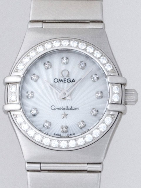 オメガ OMEGA コンステレーション ミニ 111.15.23.60.55.001 ダイヤベゼル 12Pダイヤ 160周年記念モデル ホワイトシェル