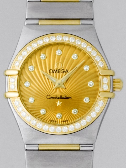 オメガ OMEGA コンステレーション ミニ 111.25.26.60.58.001 ダイヤベゼル 12Pダイヤ 160周年記念モデル シャンパン