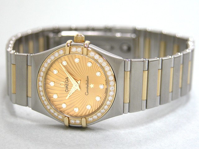 オメガ OMEGA コンステレーション ミニ 111.25.26.60.58.001 ダイヤベゼル 12Pダイヤ 160周年記念モデル シャンパン