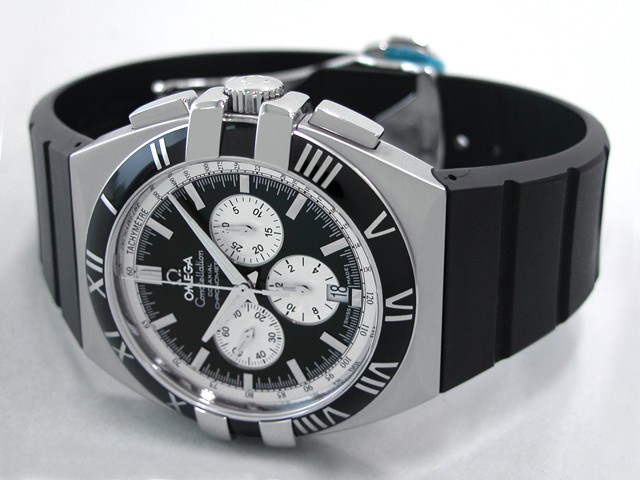 オメガ OMEGA コンステレーション 1819.51.91 ダブル?イーグル クロノグラフ ブラック/シルバー