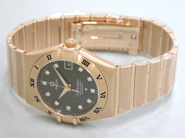 オメガ OMEGA コンステレーション 1103.60 RG 11Pダイヤ クロノメーター ブラウン