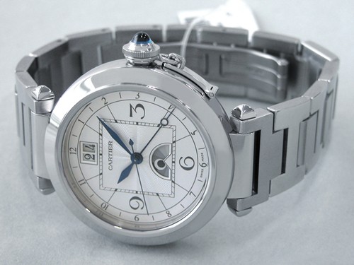 カルティエスーパーコピー Cartier パシャ XL GMT W31093M7 42mm シルバー 自動巻 メンズ