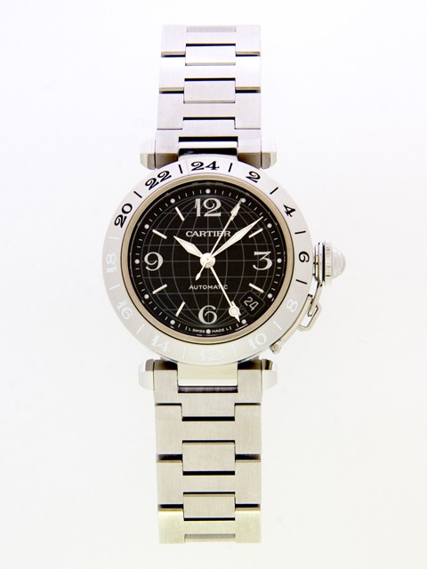 カルティエスーパーコピー Cartier パシャＣ W31079M7 ＧＭＴ 新型 ブラック 自動巻