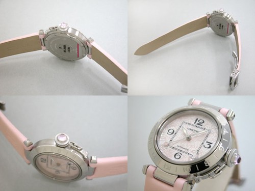 カルティエ Cartier パシャＣ W3107099 GMT クリスマス限定2004年 ピンク