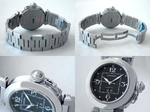 カルティエ Cartier パシャＣ W31053M7 ビックデイト ブラック