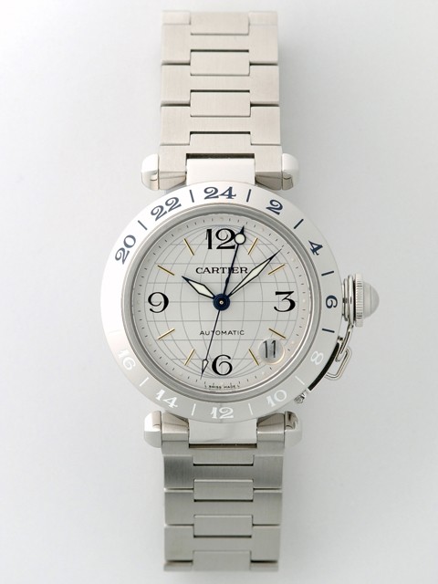 カルティエ Cartier パシャＣ W31029M7 ＧＭＴ シルバー