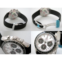 オメガ スピードマスター ナイロンベルト 323.32.40.40.04.001 ホワイト/ブラック