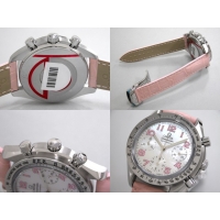 オメガ スピードマスター 3834.74.34 ピンク皮 ホワイトシェルピンクアラビア