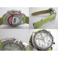 オメガ スピードマスター 3834.72.35 ｸﾞﾘｰﾝ皮 ホワイトシェルグリーンアラビア