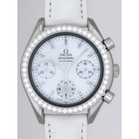 オメガ スピードマスター 3815.77.36 ダイヤベゼル 白皮 ホワイトシェル