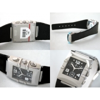 オメガ コンステレーション 1841.55.11 クアドラ クロノ ブラック皮 ブラック 4Pダイヤ