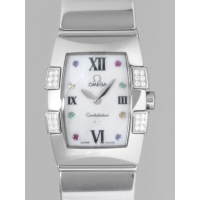 オメガ OMEGA コンステレーション 1585.79 クアドレラ ミニ ダイヤモンド ホワイトシェル