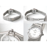 オメガ OMEGA コンステレーション 1466.71 ダイヤベゼル ホワイトシェル レディース