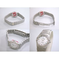 オメガ OMEGA コンステレーション ミニ 1476.79 アイリス ダイヤベゼル カラーストーン ホワイトシェル