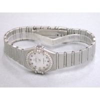 オメガ コンステレーション ミニ 1460.79 アイリス ダイヤベゼル カラーストーン ホワイトシェル