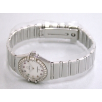 オメガ OMEGA コンステレーション ミニ 1465.79 アイリス ダイヤベゼル カラーストーン ホワイトシェル